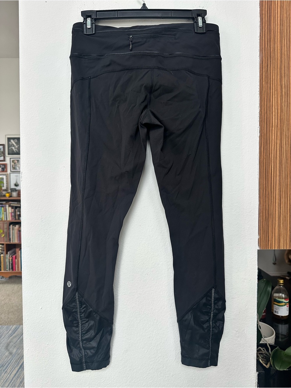 Lululemon Black Athletic Leggings with Ankle Panels